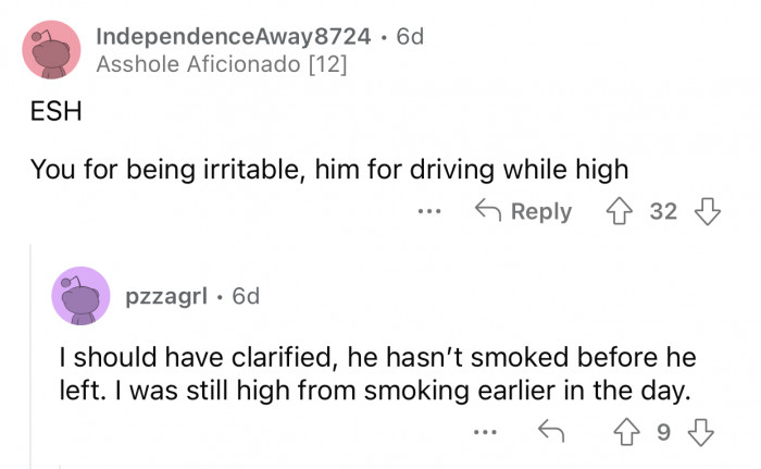 The boyfriend shouldn't have driven under that influence.