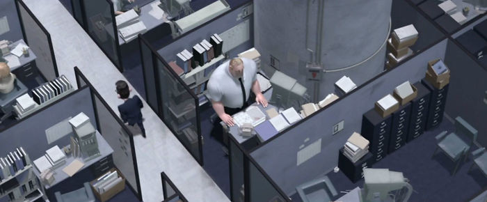 19. Bob Par In The Incredibles (2004) Has Most Of His Cubical Taken Up By A Pillar Which Is Why It's So Cramped, I Can't Believe I Never Noticed This Before