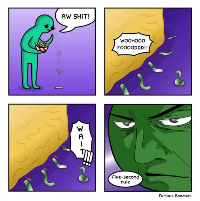 2. The five-second rule