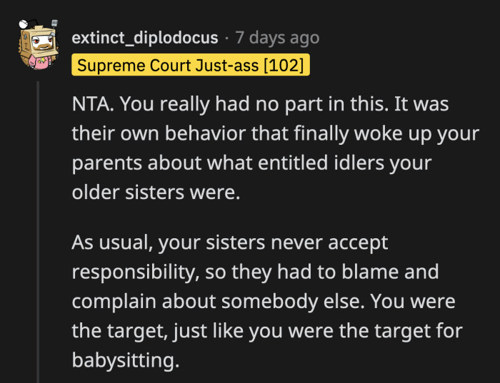 They got so used to OP never opposing them and thought she'll be okay with their brilliant plan. Their wrong move will now force them to grow up no matter how much they refuse.