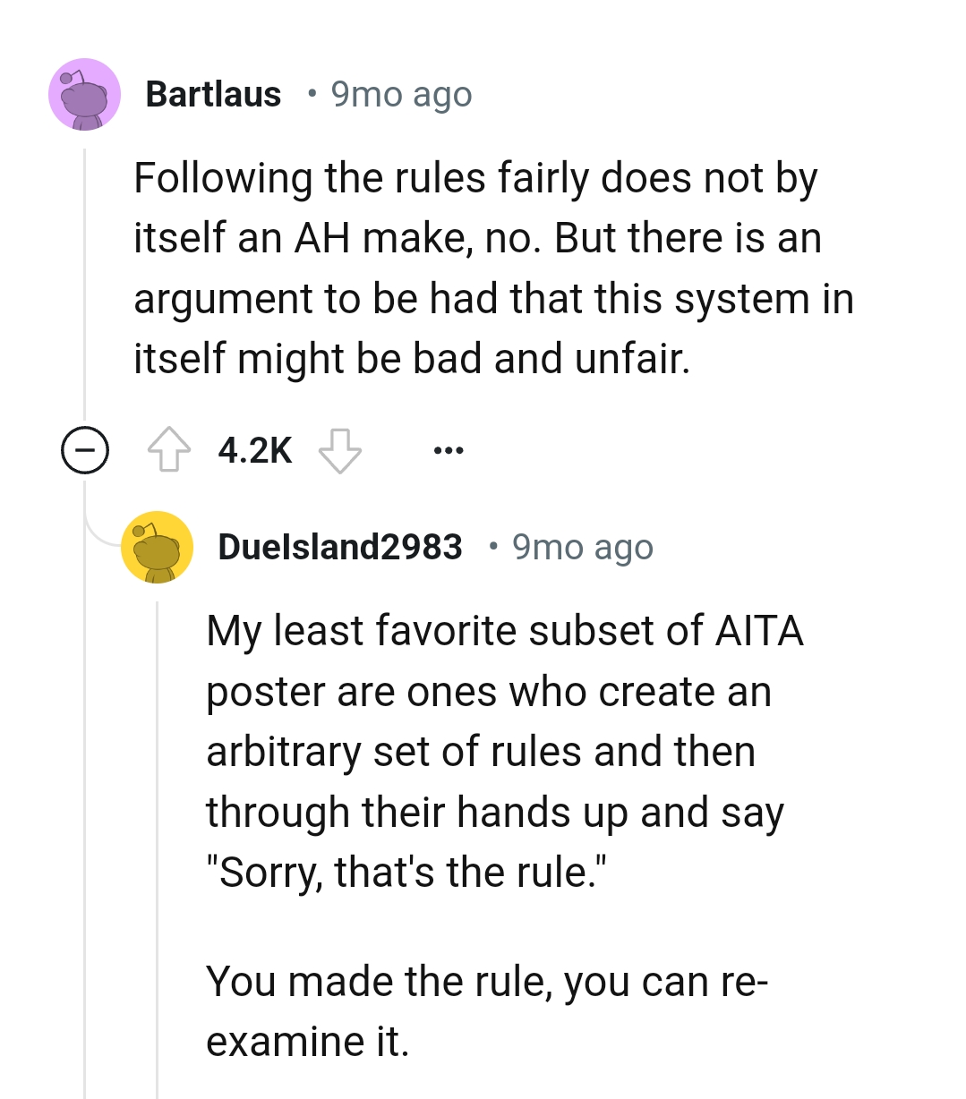 An argument to be had