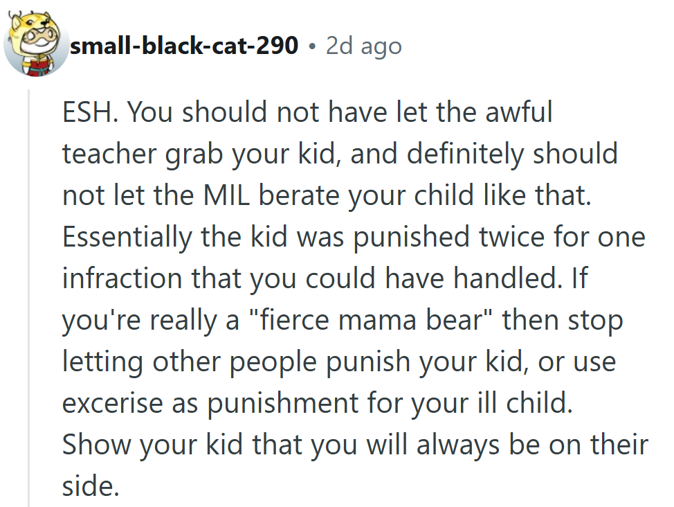 A Tough but Fair Take — the Child Didn’t Need Two Punishments, Just One Parent Who Had Their Back.