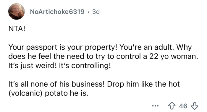 Your passport, your property.