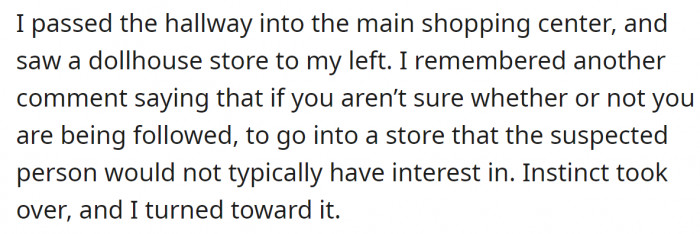 4. She followed her instincts and Reddit tips and entered the dollhouse store