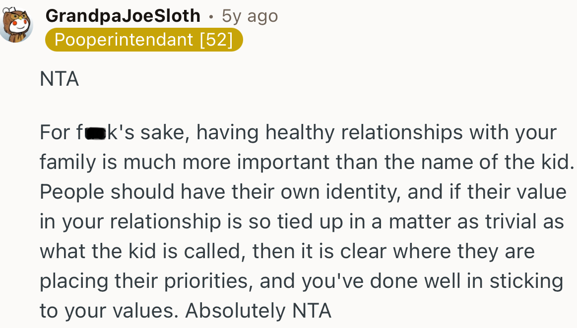 “People should have their own identity