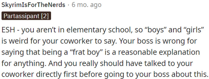 In a professional setting, using terms like 