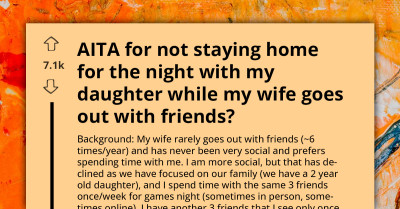 Dad Sparks Outrage For Planning Night Out Simultaneously With Rarely Social Wife, Delegates Toddler Care To Relative