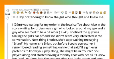 Redditors Commend A Guy For Pretending To Know The Girl Who Approached Him Thinking She's In Trouble, The Plot Twist Was Hilarious