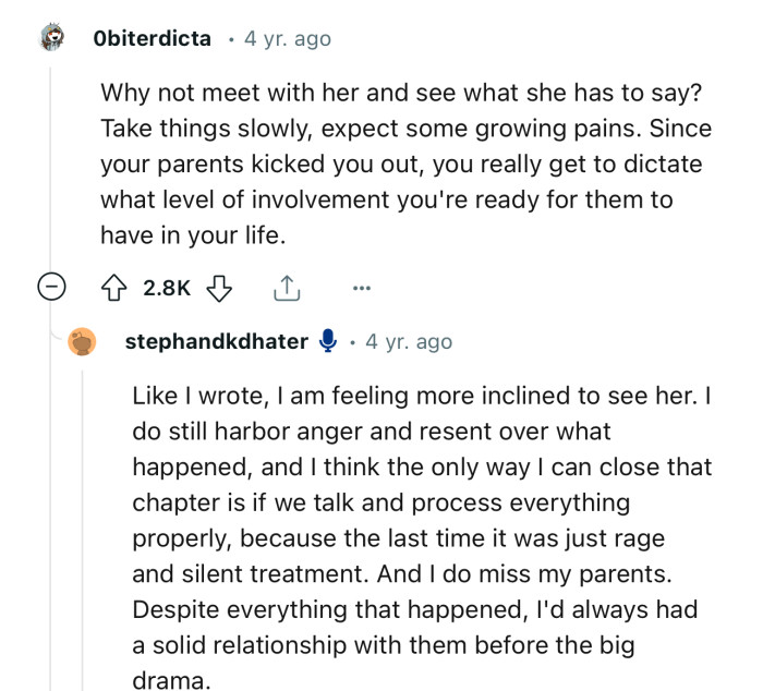 “Why not meet with her and see what she has to say? Take things slowly; expect some growing pains.”