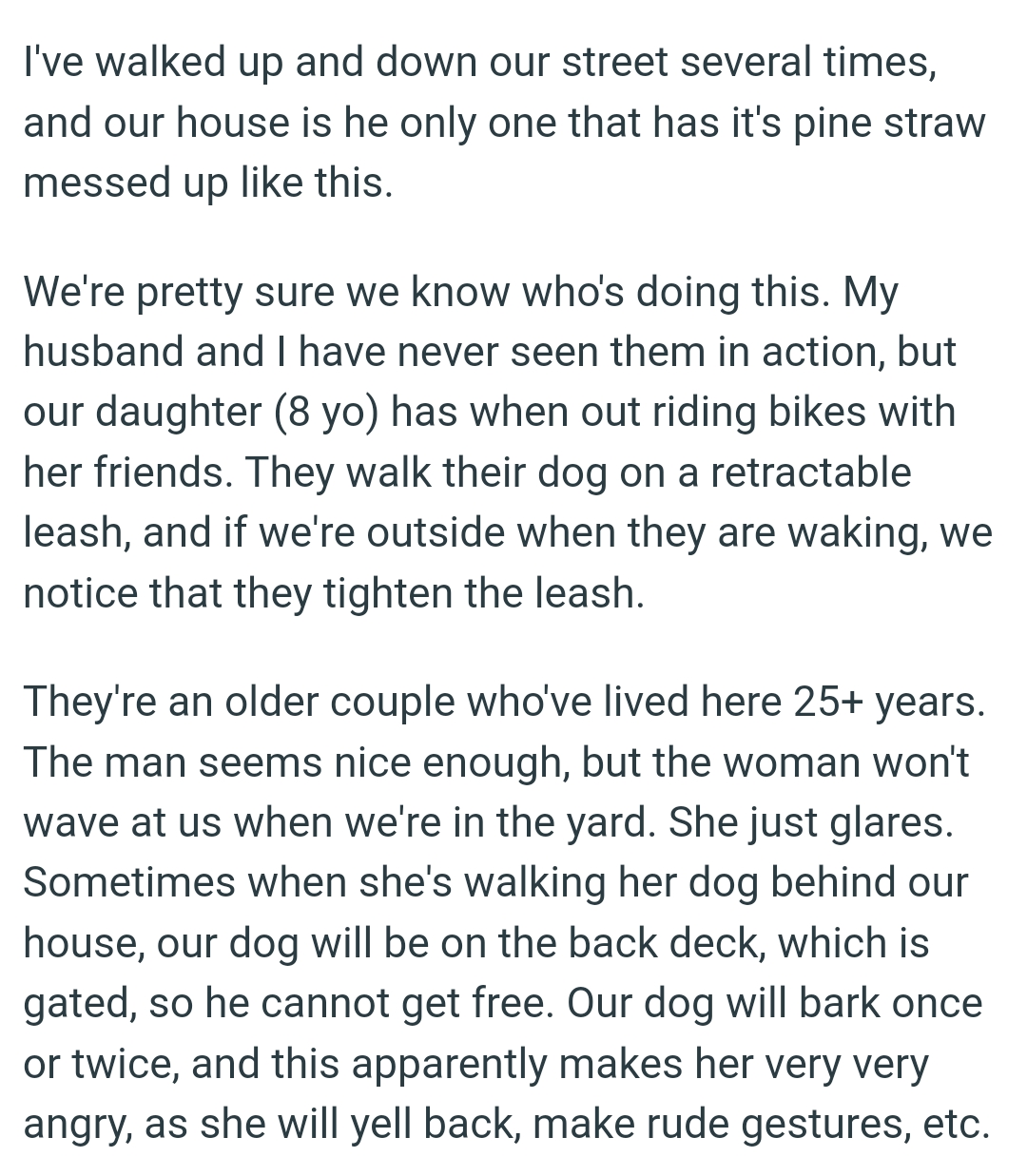 They walk their dog on a retractable leash