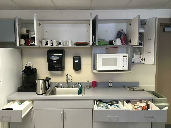 "My Passive Aggressive Coworker Saw Me Shut A Slightly Open Drawer On My Way To The Bathroom... Came Back Out To This"