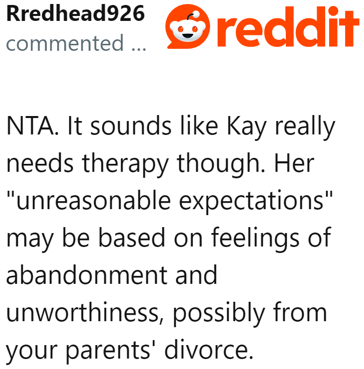 Redditors suggest that this person needs therapy.