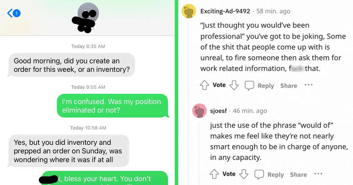 Redditors Are Cracking Up At Hilarious Response Given To A Boss By Their Fired Employee