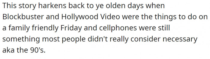 This is the story from the '90s