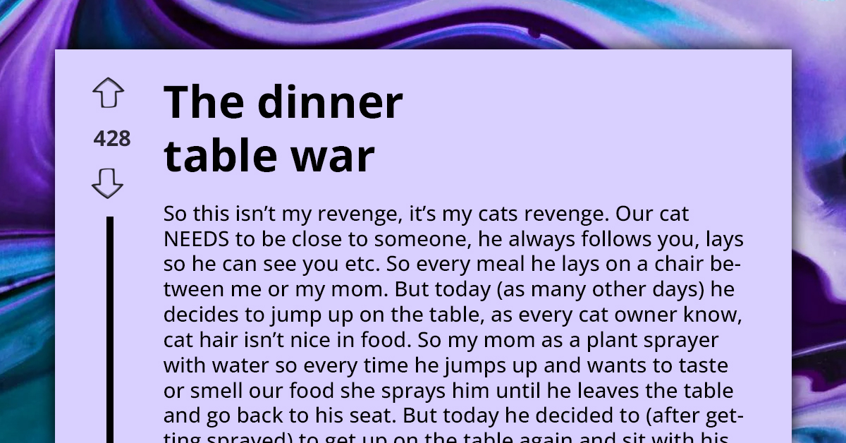 Cat Outsmarts Owner By Claiming Vegetable Plate As Throne After Water Spray Discipline Fail