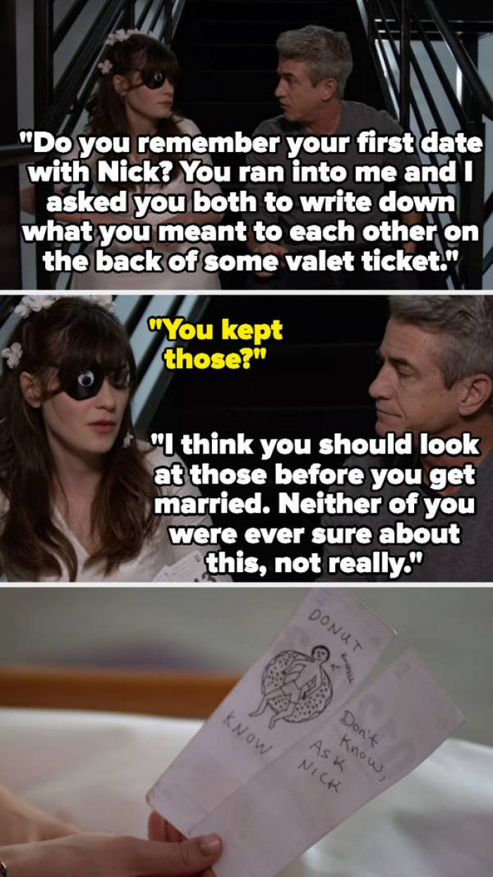 Up until the final season, when the show just happened to recall this (five seasons later).