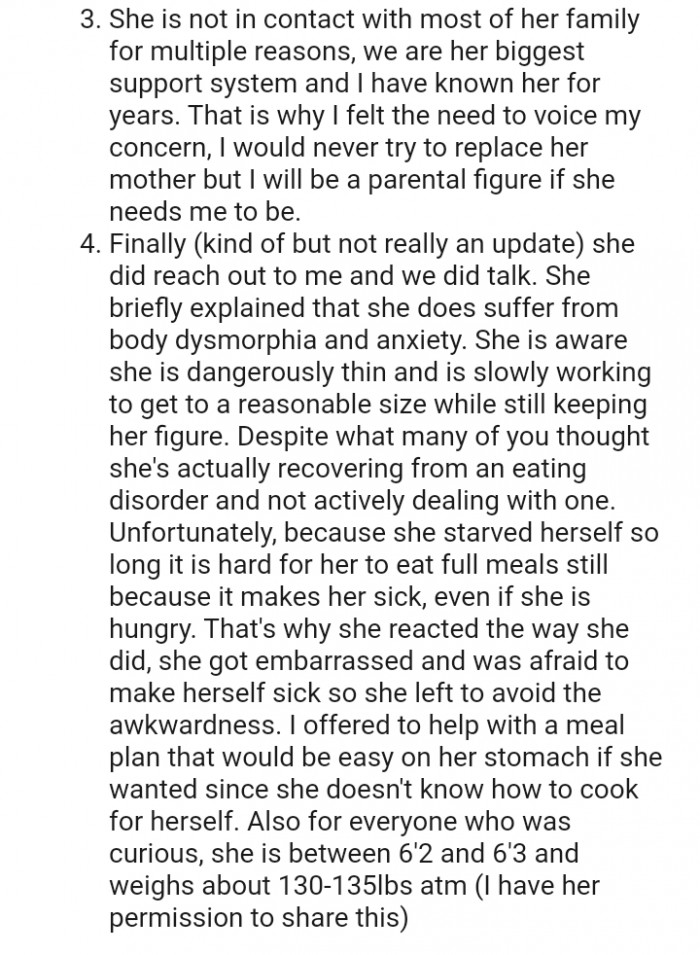 Why the OP needed to voice her concerns