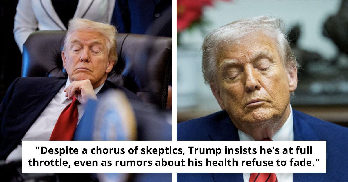 Donald Trump offers peculiar explanation following accusations of nodding off during public gatherings.