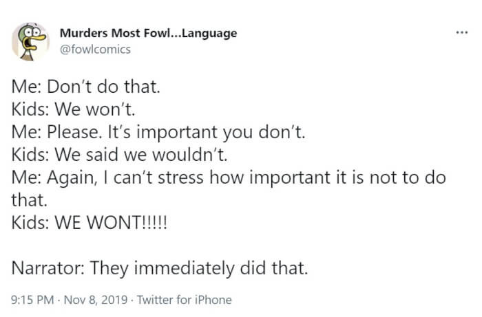 16. “Don’t do that”