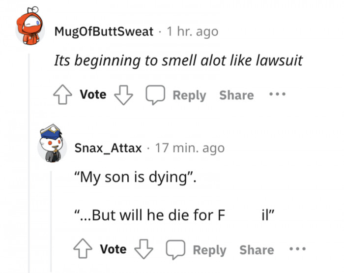 #3 How would you describe the smell of a lawsuit?