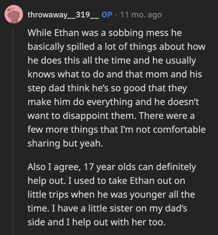 OP explained to a now-deleted comment that her brother shared some other things he has been experiencing, which she isn't comfortable sharing. Her anger was a just reaction, in my opinion.
