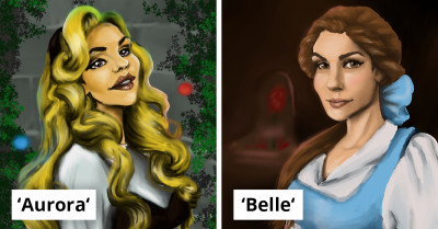 Exploring the Depths of Disney Princesses Through Artistic Portraits