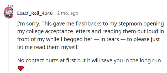 Going low contact might sting, but it's like emotional sunscreen for the long run.