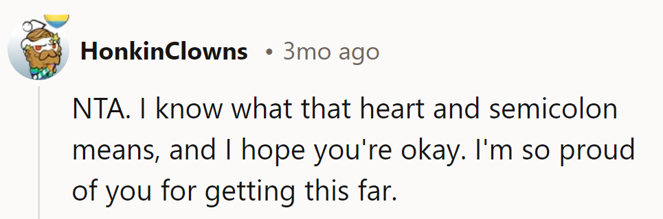 Got the message, sending kudos. Keep shining, she's a champ!