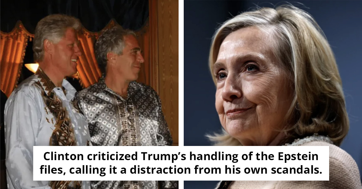 Hillary Clinton raises serious allegations against Trump while addressing the Epstein documents following the release of photos of her husband, Bill.