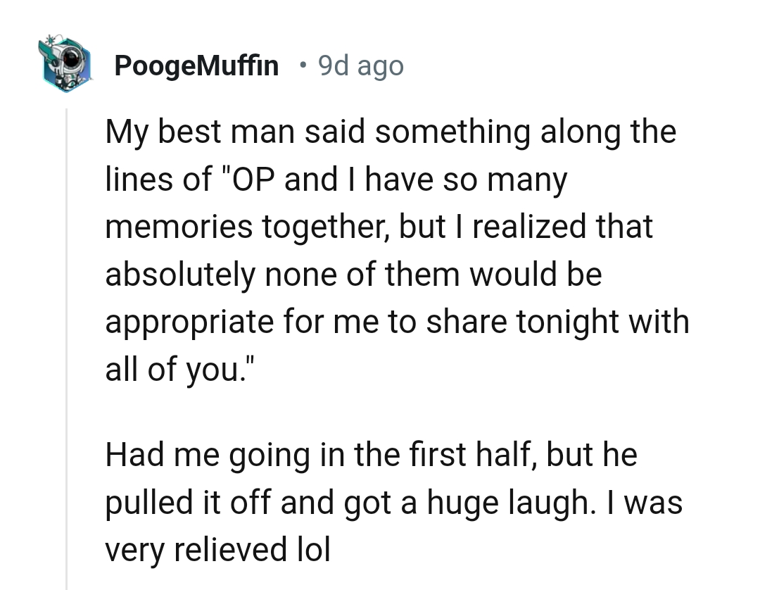 12. He got a good laugh at the end