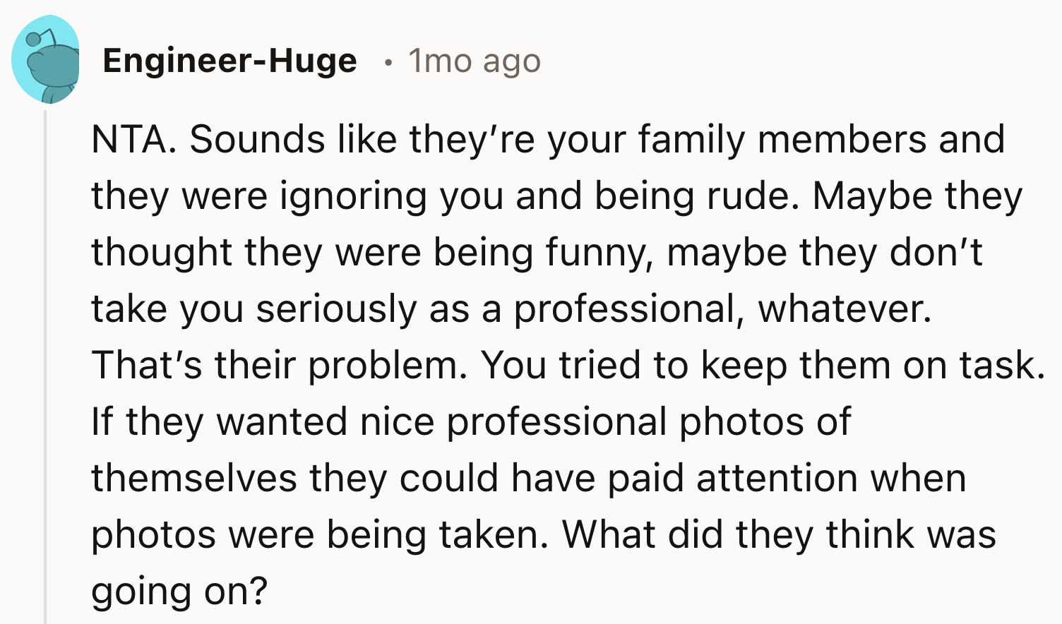 OP tried to do their job but they weren't letting him
