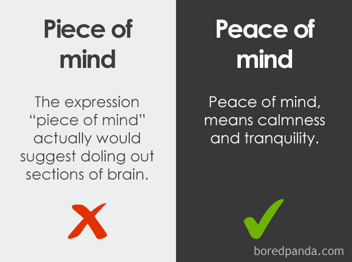 8. Peace of mind