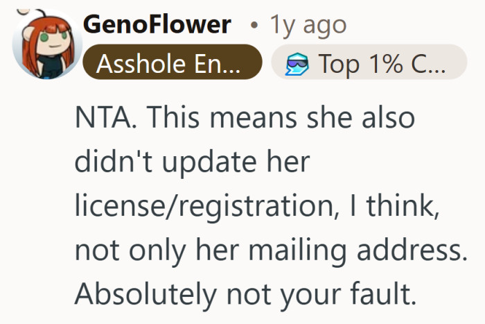 If the tolls stacked up, there was more than one form that never got updated.