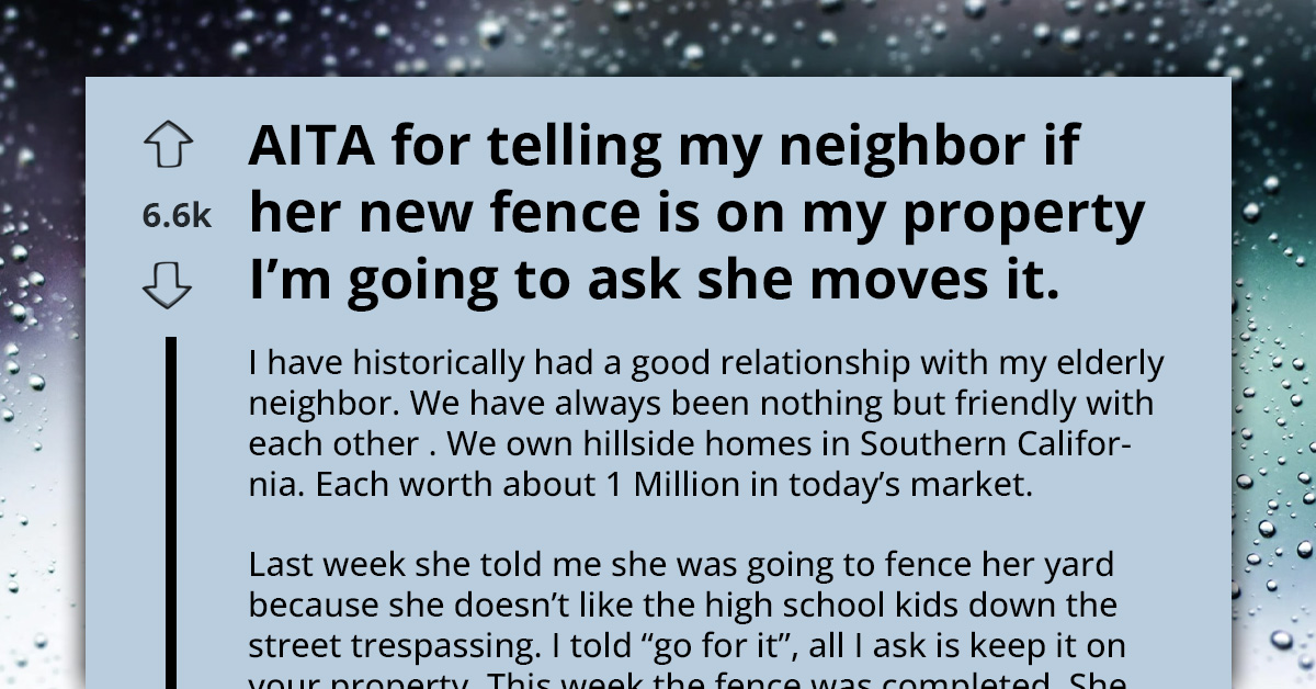 Elderly Woman Takes Big Chunk of Neighbor's Yard and Expects Them to Be Okay with It