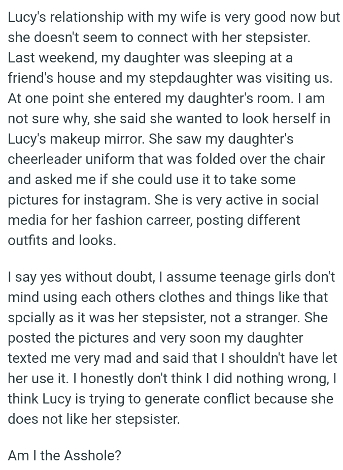 OP's Stepdaughter Is Very Active on Social Media for Her Fashion Career
