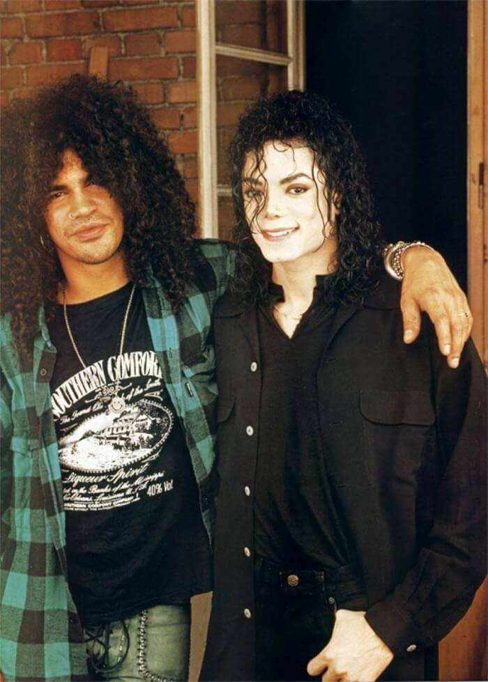 16. Here is the late Michael Jackson and Slash from Guns N’ Roses