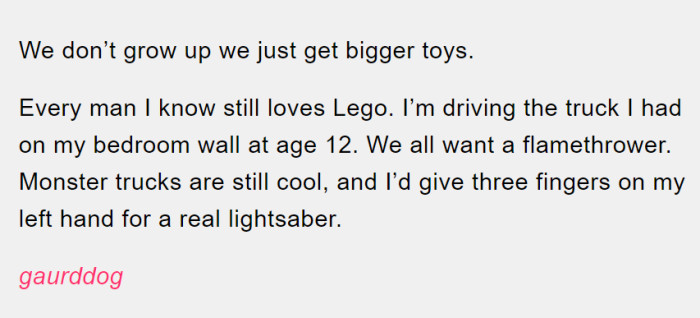 Again, men are just really big babies, and I'll always say that.