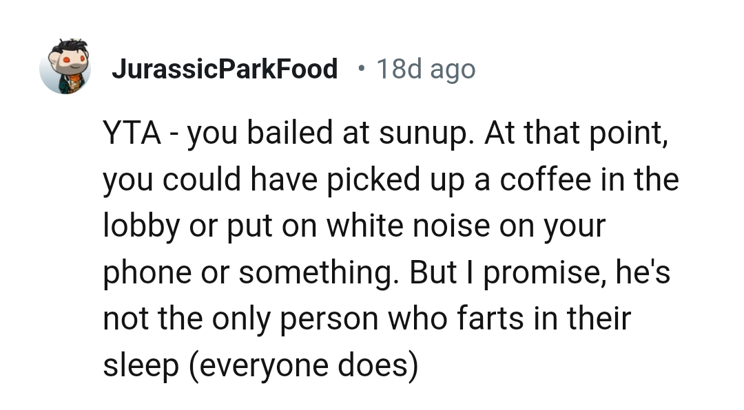 The OP could have picked up a coffee in the lobby