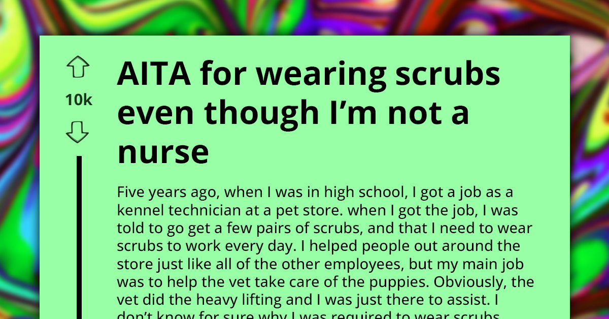 Ex-Vet Employee Faces Neighbor's Critique For Wearing Scrubs, Claims It Is Nurse-Only Attire