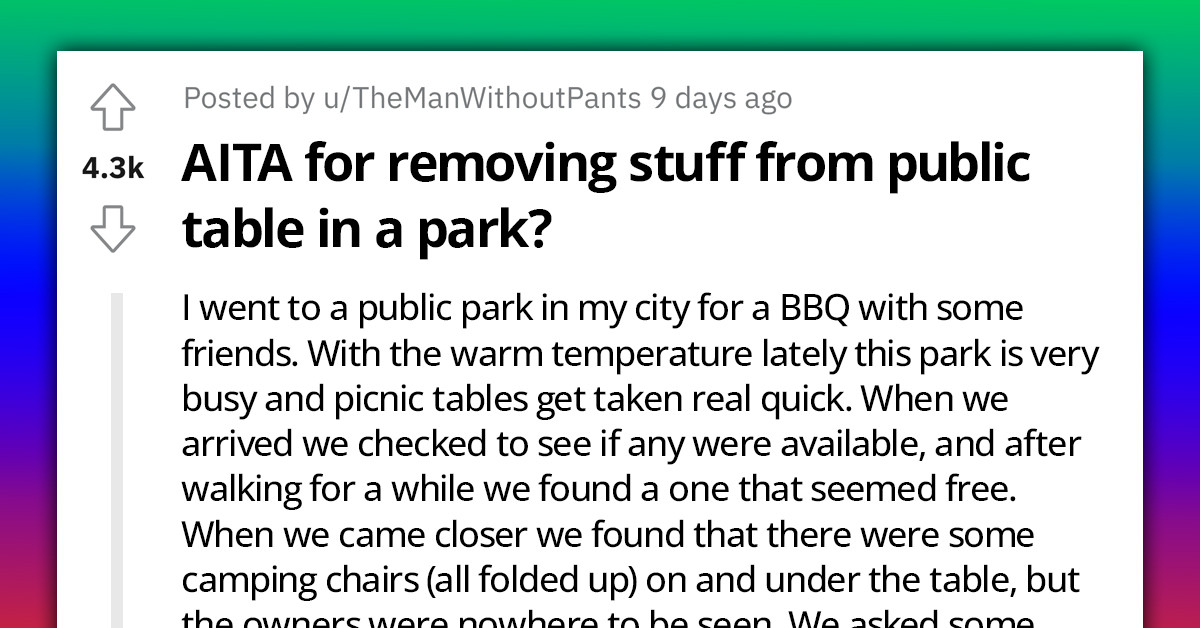 Redditor's Crew Seizes Abandoned Park Table, Sparks Fierce Contest With The Returning Owner