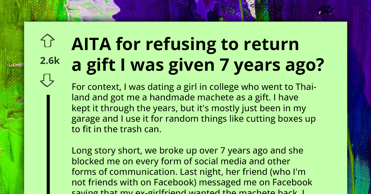 Man Refuses To Give Back Gift His Ex Gave Him Several Years Ago, Terms It Tacky And Strange Request