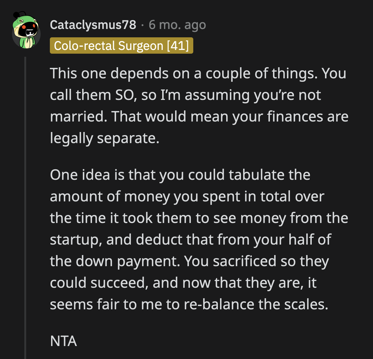 OP replied that they are not married to their partner.