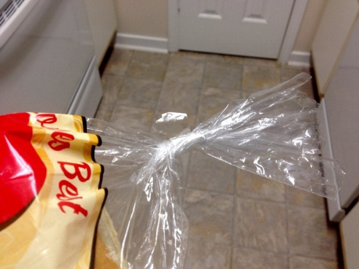 13. “When grocery stores use tape instead of twist ties.”