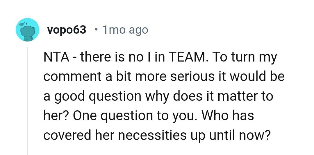 Why does it matter to her?