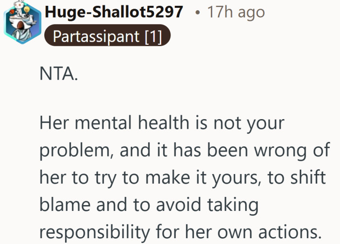 The focus shifts from guilt to responsibility. Care does not automatically mean carrying someone else’s work.