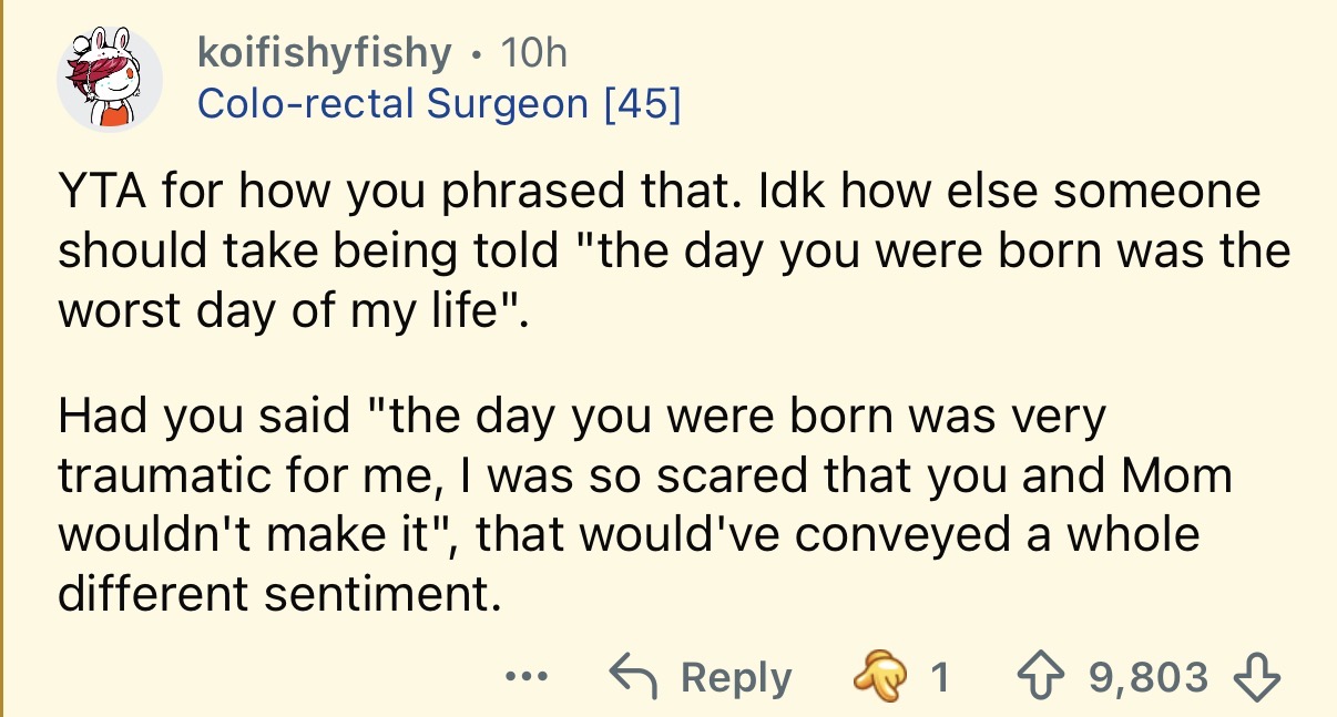 “YTA for how you phrased that.”