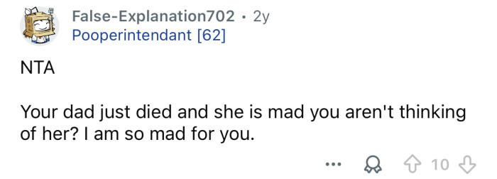 You’re the one who should be mad!