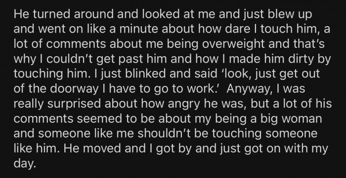 OP did not expect her roommate to react the way he did.