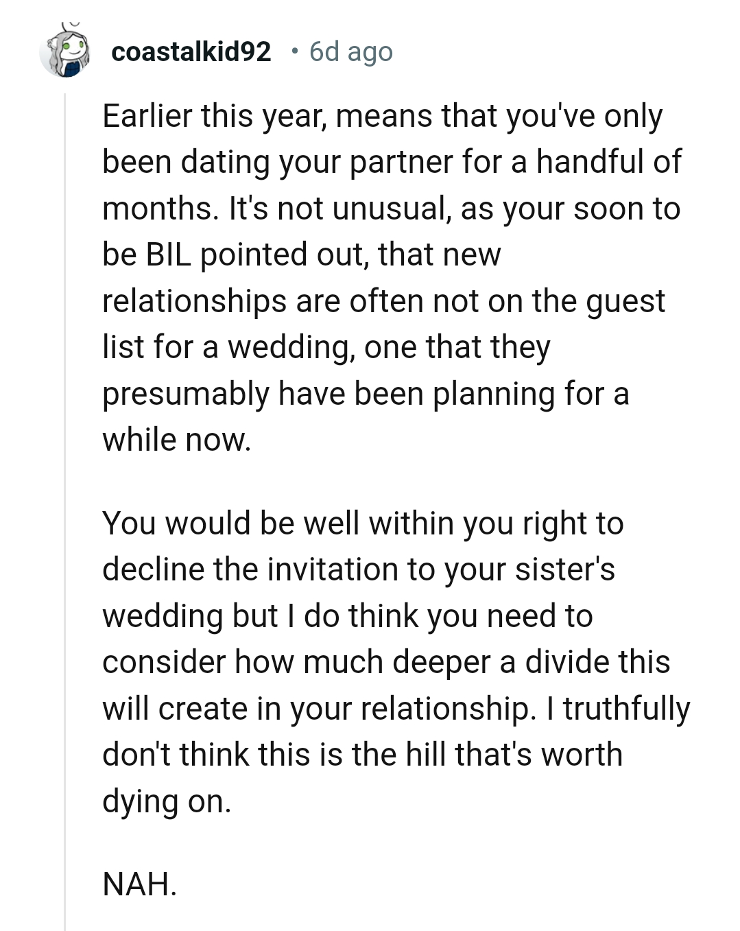 The OP is well within his rights to decline the invitation