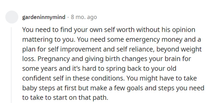 Her self-worth is non-negotiable.